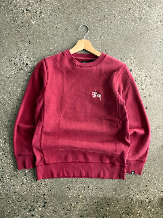 (S) 2000s Stussy Script Burgundy