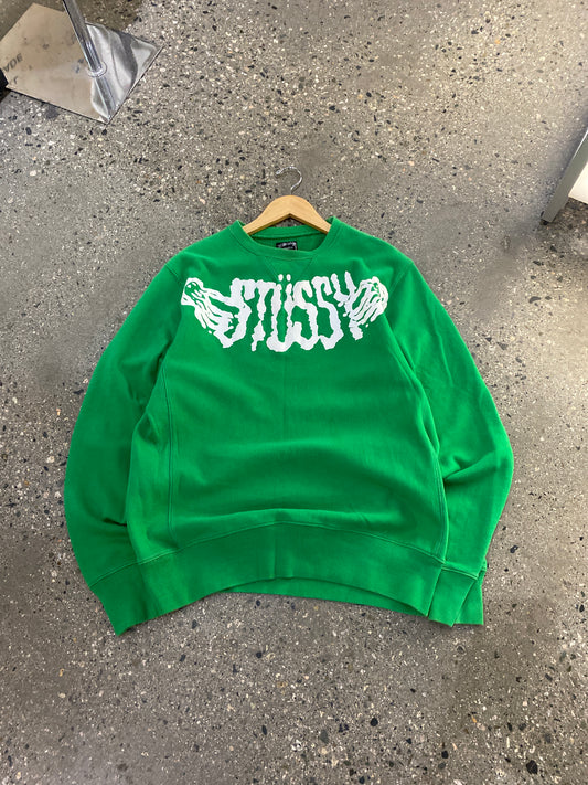 (L) Vintage Stussy Skeleton Script Crewneck