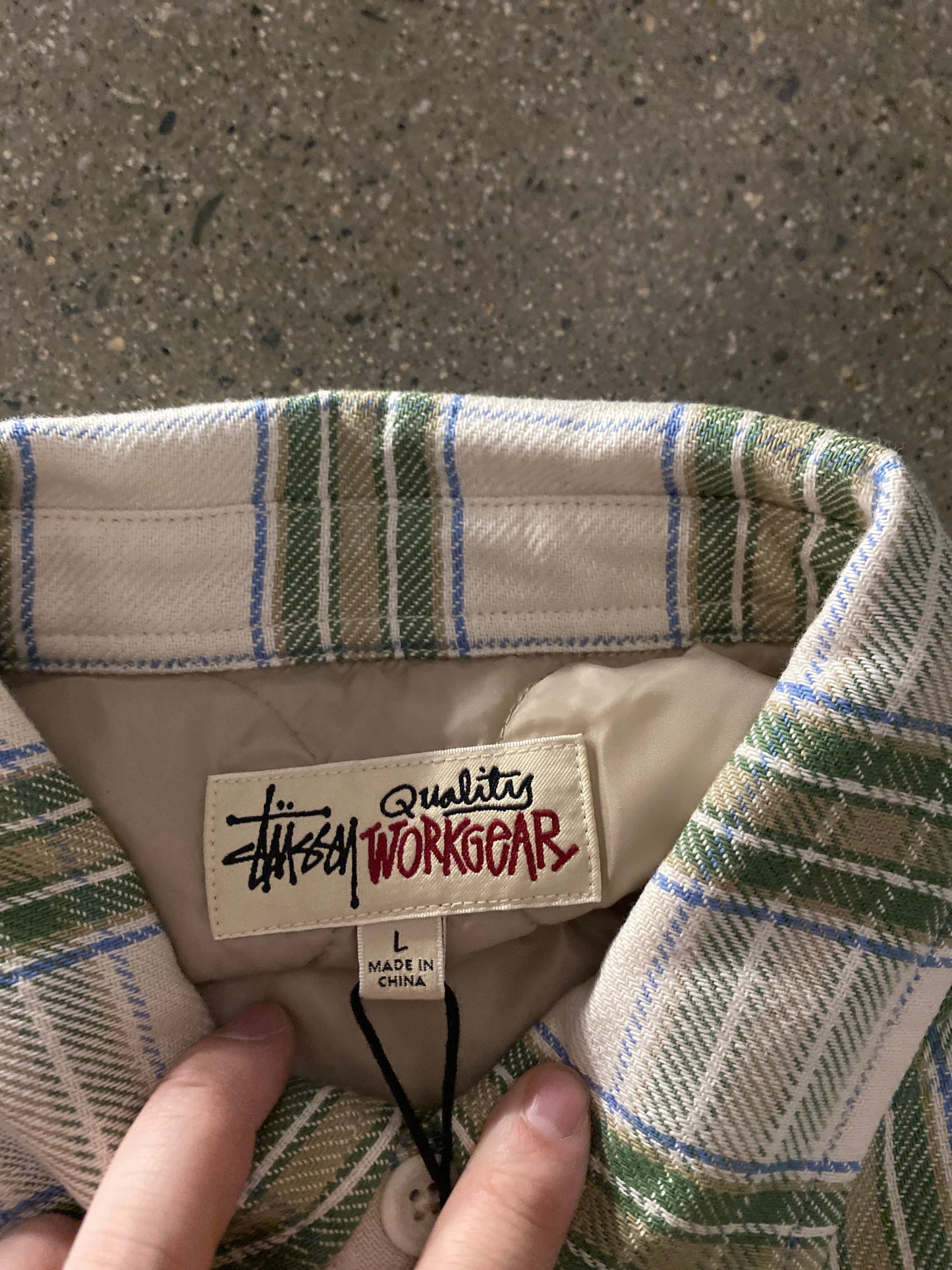 (L/XL) Stussy Workgear Insulated Flannel Jacket - BNWT