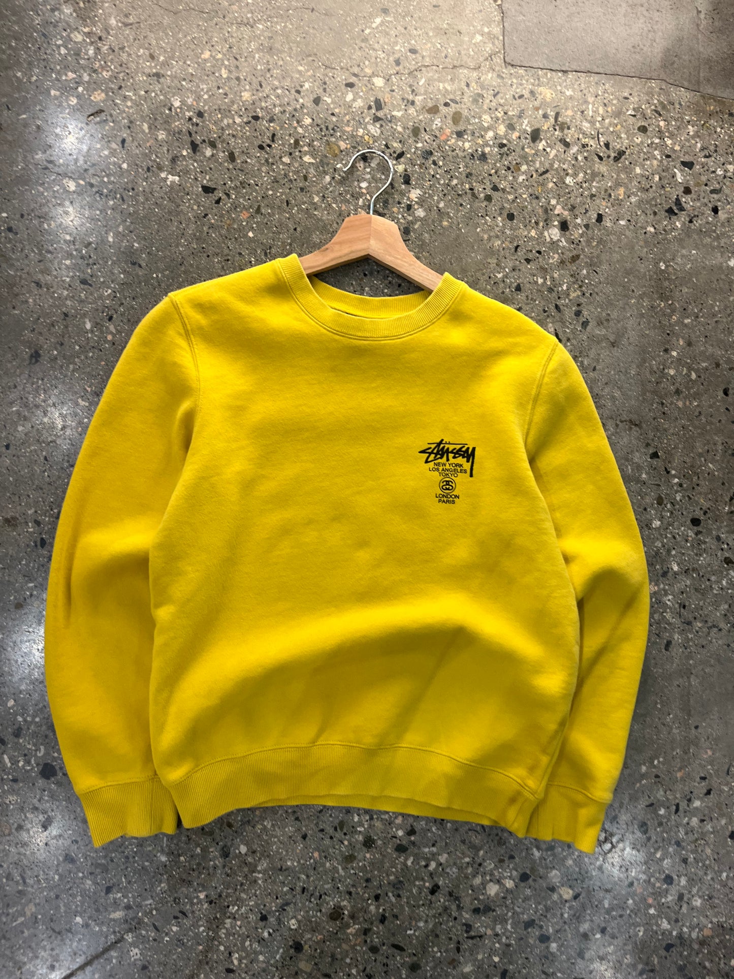 (XS) Stussy Yellow International Crew