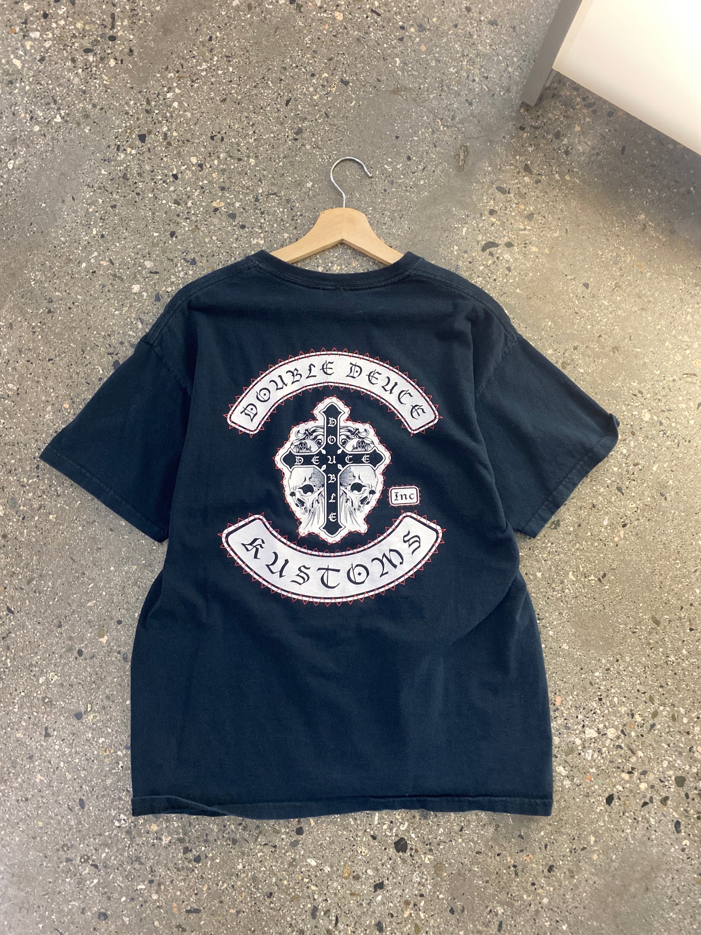 (S)Double Deuce Skull Biker Tee