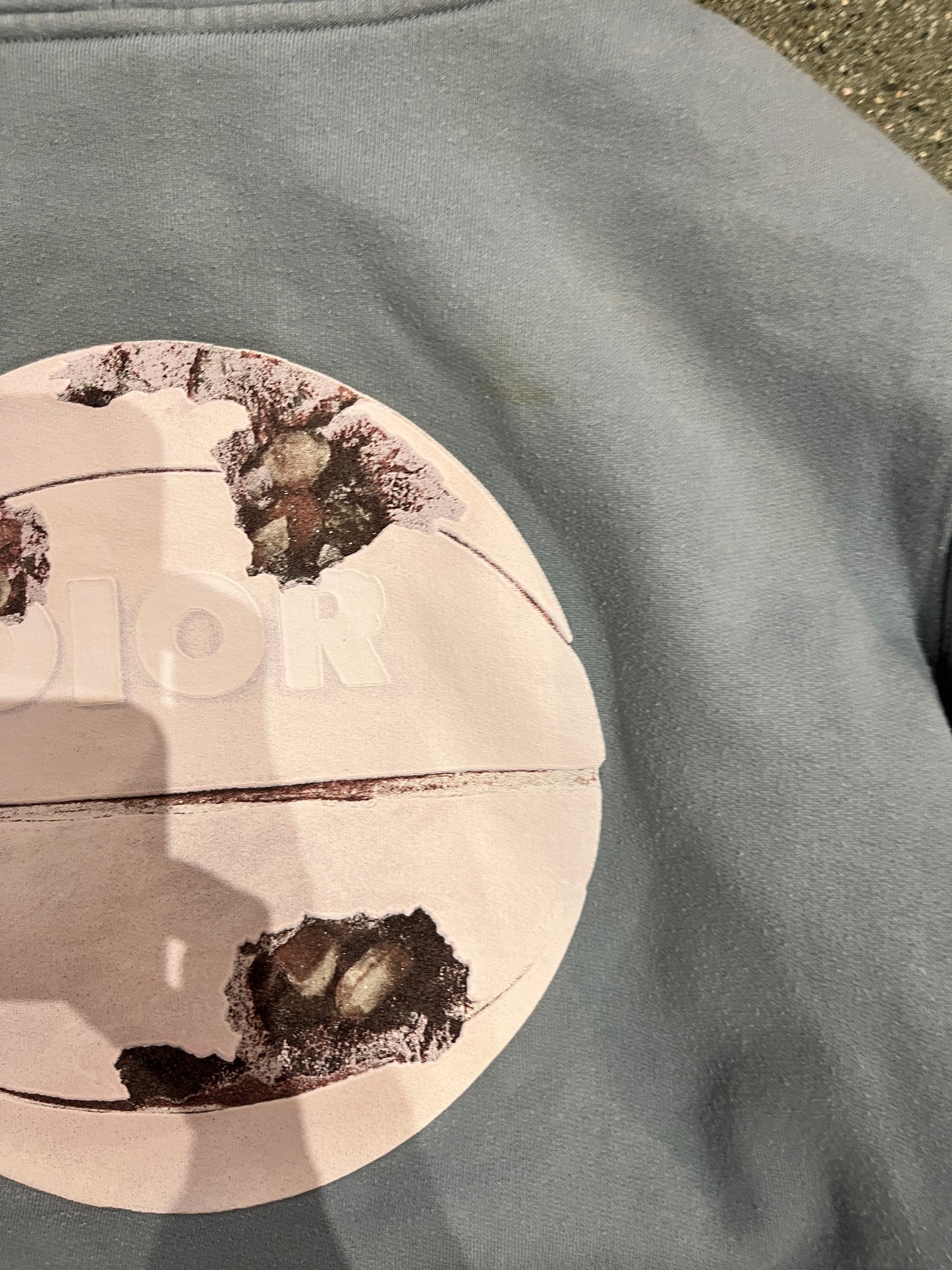 (L) Authentic Christian Dior x Daniel Arsham Blue Hoodie