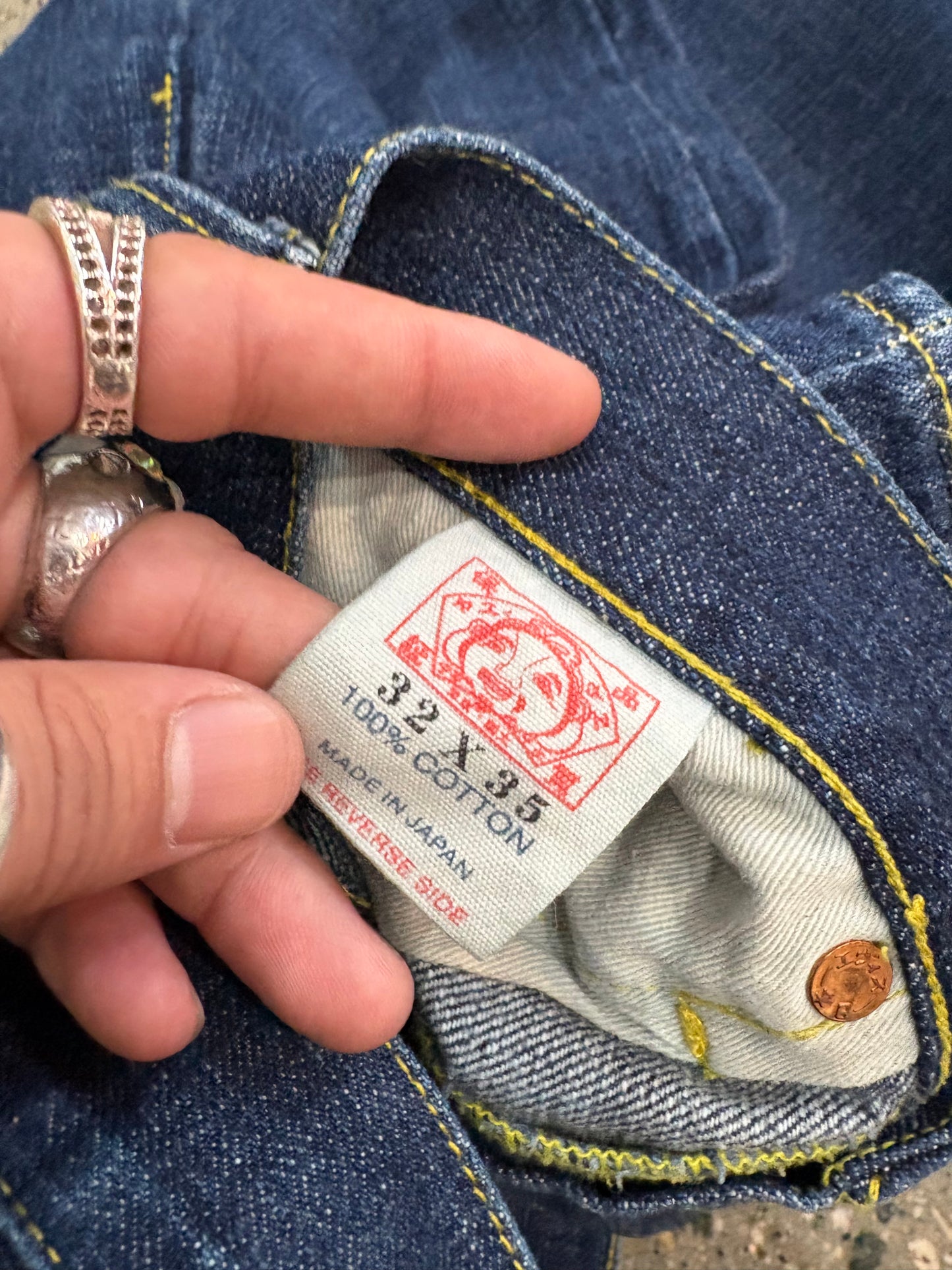 (32” x 35”) Evisu Selvedge Denim