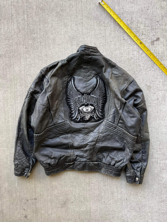 (m) Vintage Harley Davidson Leather Jacket