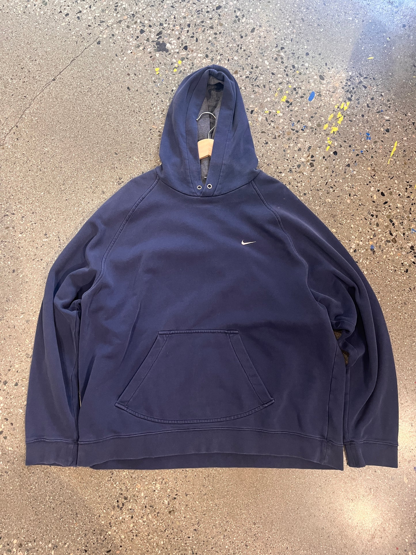 (2X) 2000s Navy Nike Swoosh Hoodie