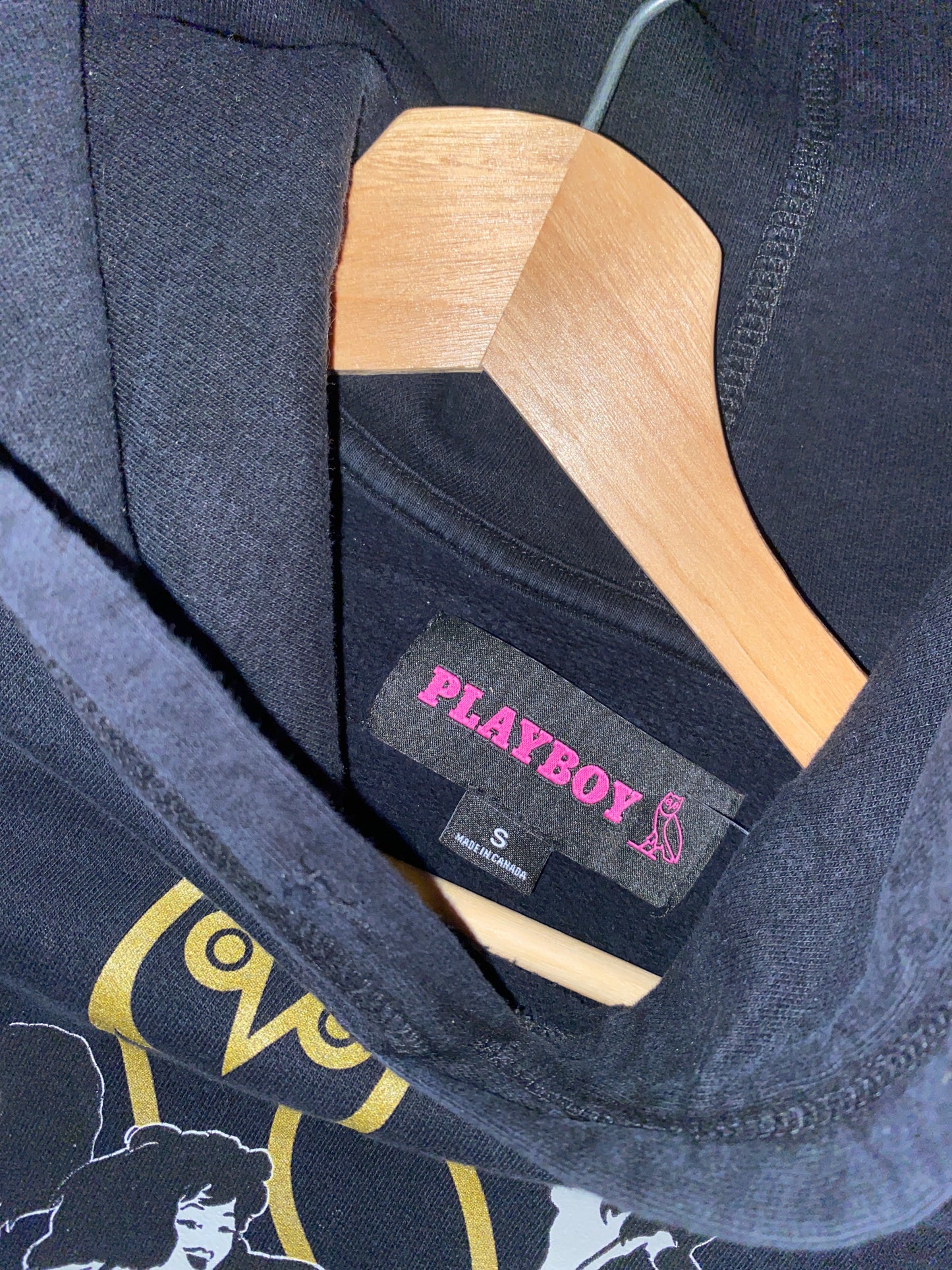 (S) Playboy x OVO BLACK hoodie