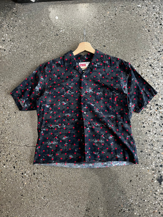 (L) Supreme x CDG Button Up Tee