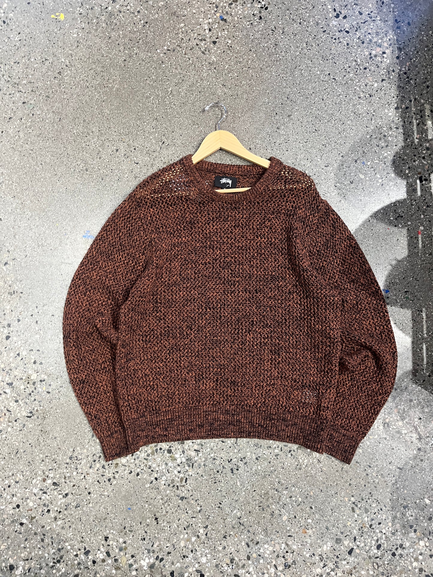 (XL) Stussy Loose Guage Sweater Brown
