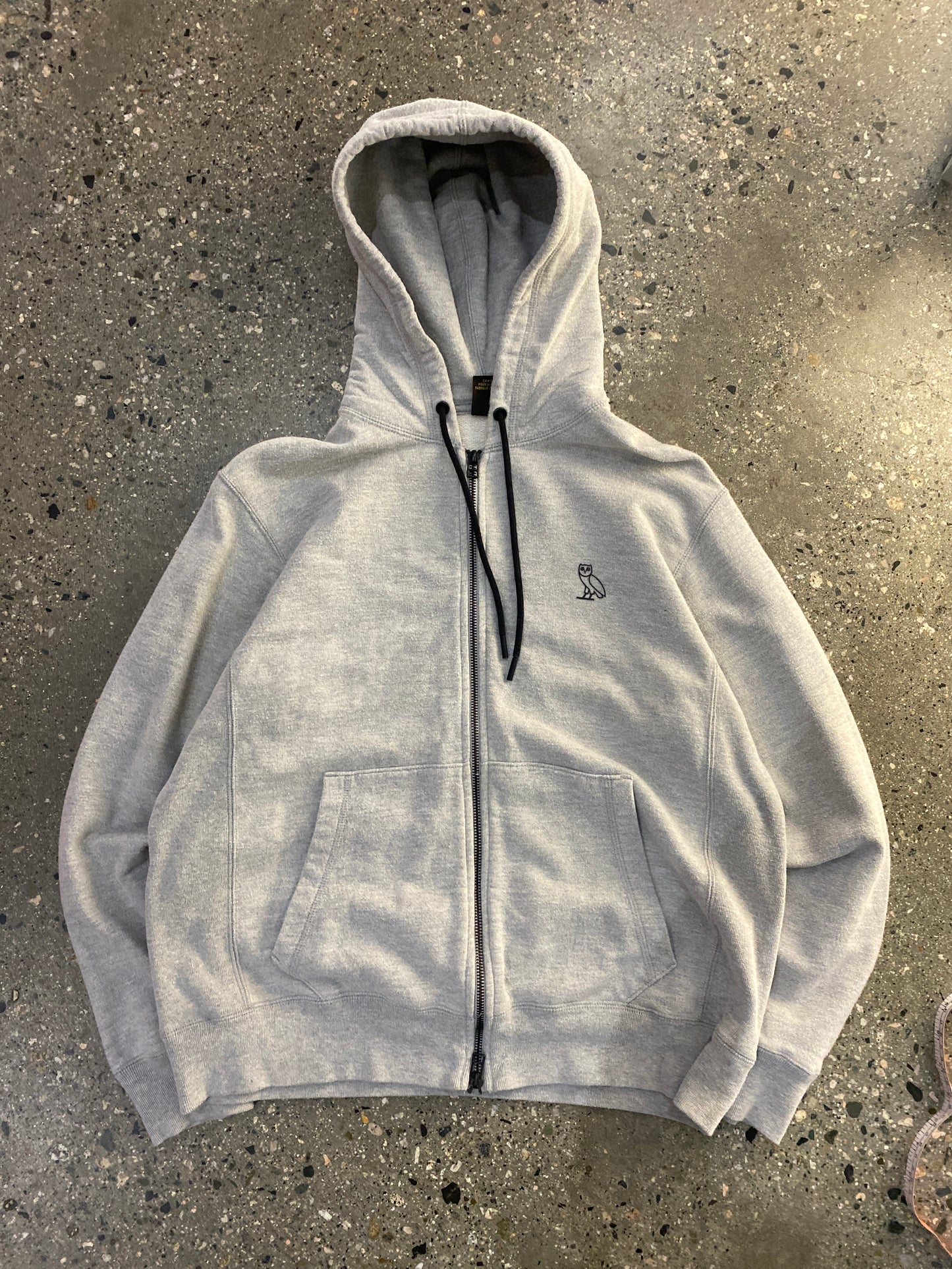 (S) Ovo Zip Up Grey Hoodie