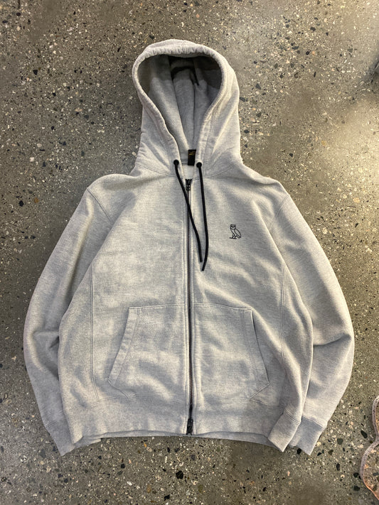 (S) Ovo Zip Up Grey Hoodie
