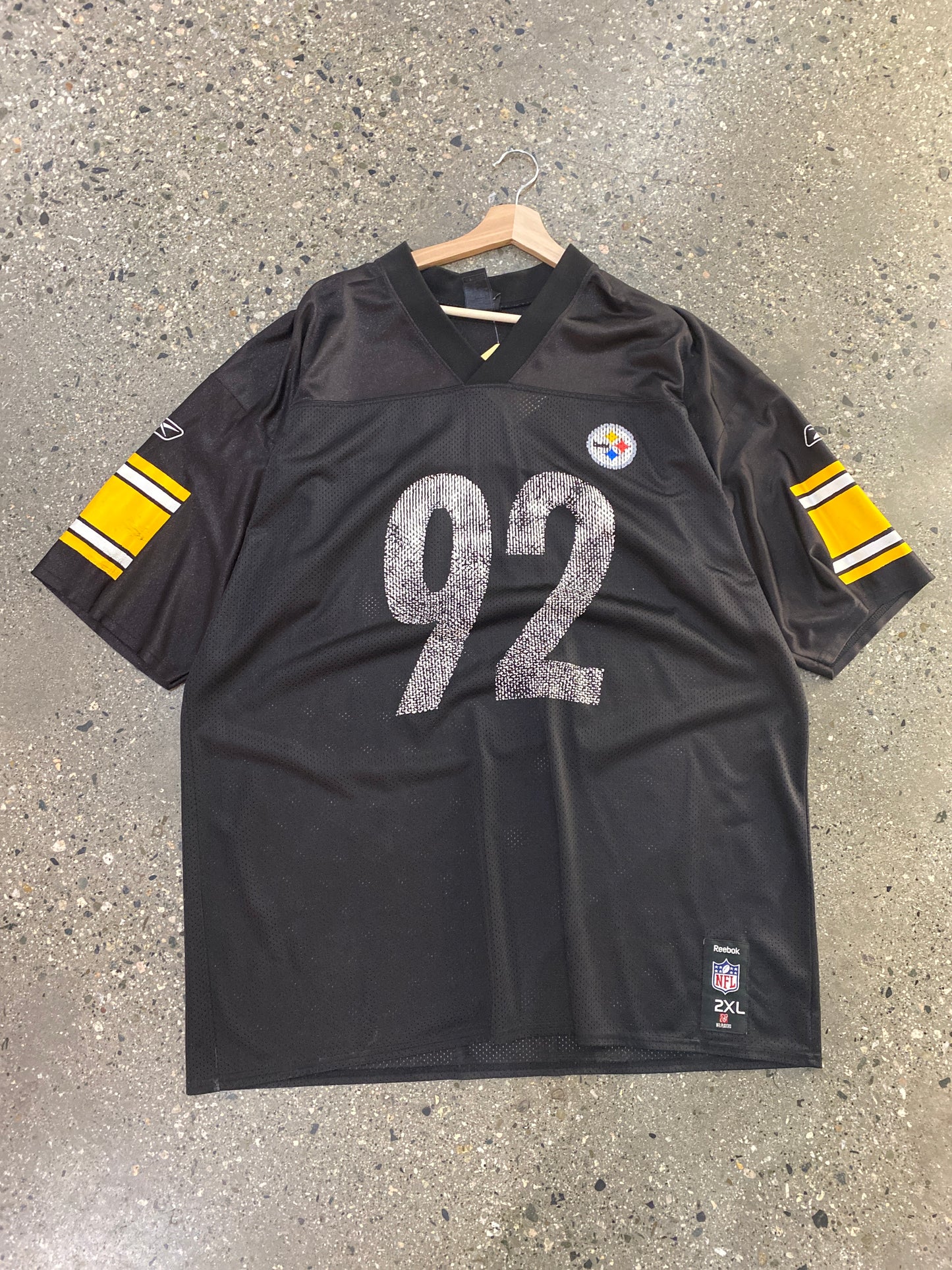 (2X) 00s Steelers Harrison Jersey