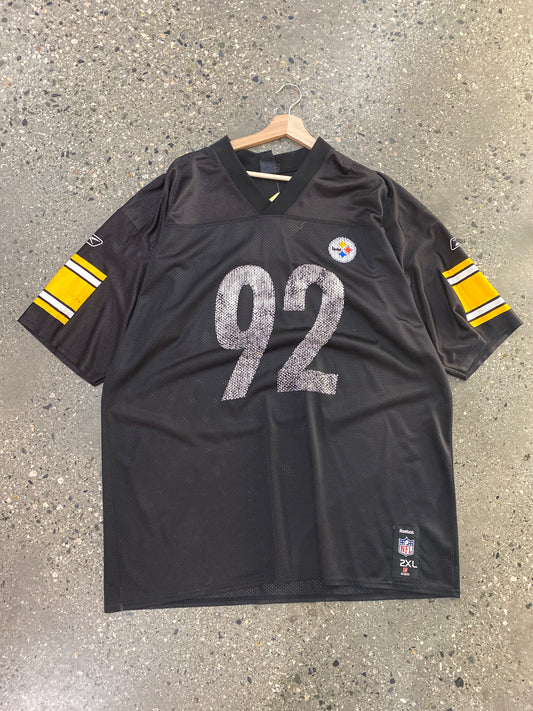 (2X) 00s Steelers Harrison Jersey