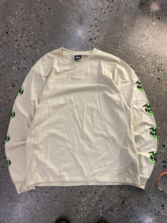(XL/2X) Cream Stussy LS