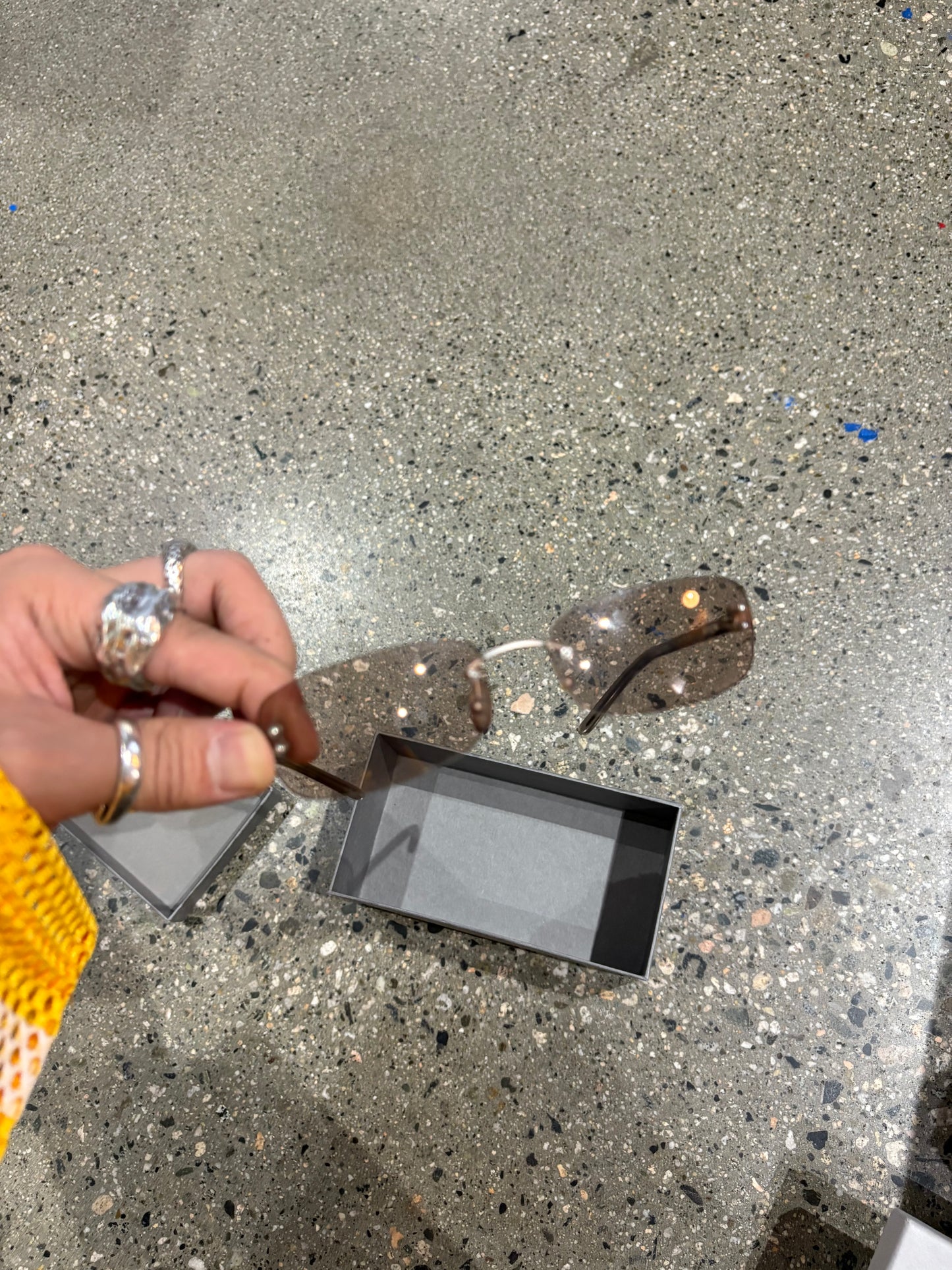 00s Vintage Prada SPR Metal Frame Rimless