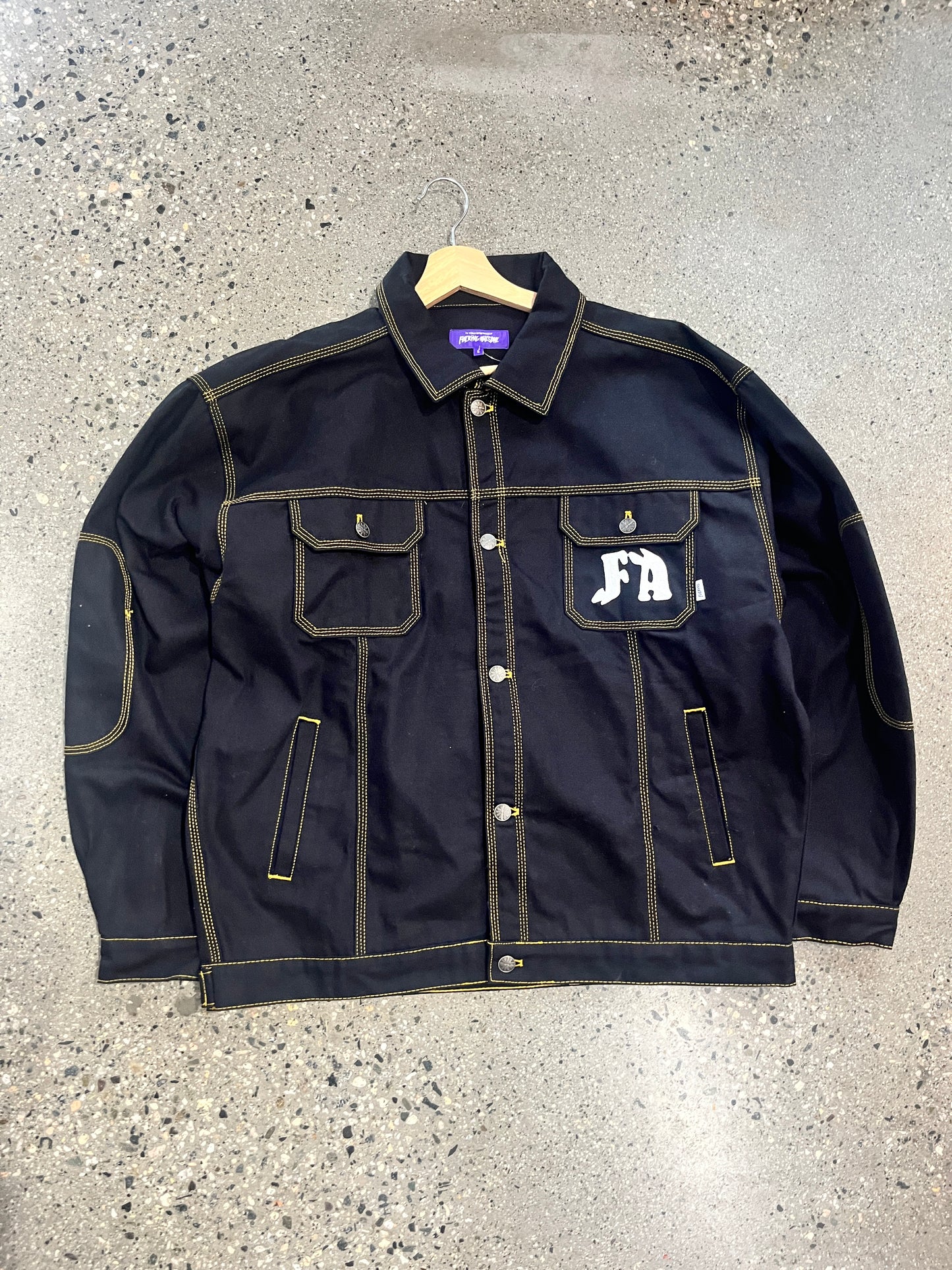 (L) F*cking Awesome Twin Skull Denim Jacket