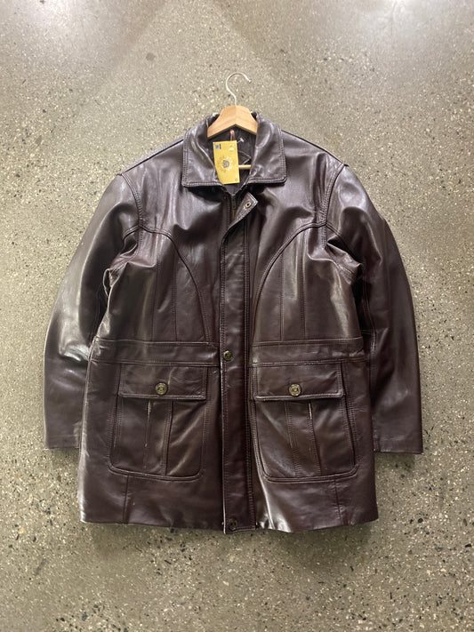 (L/XL) Long Brown Buttery Leather