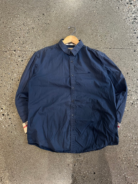 (XL) Burberry Blue Button up