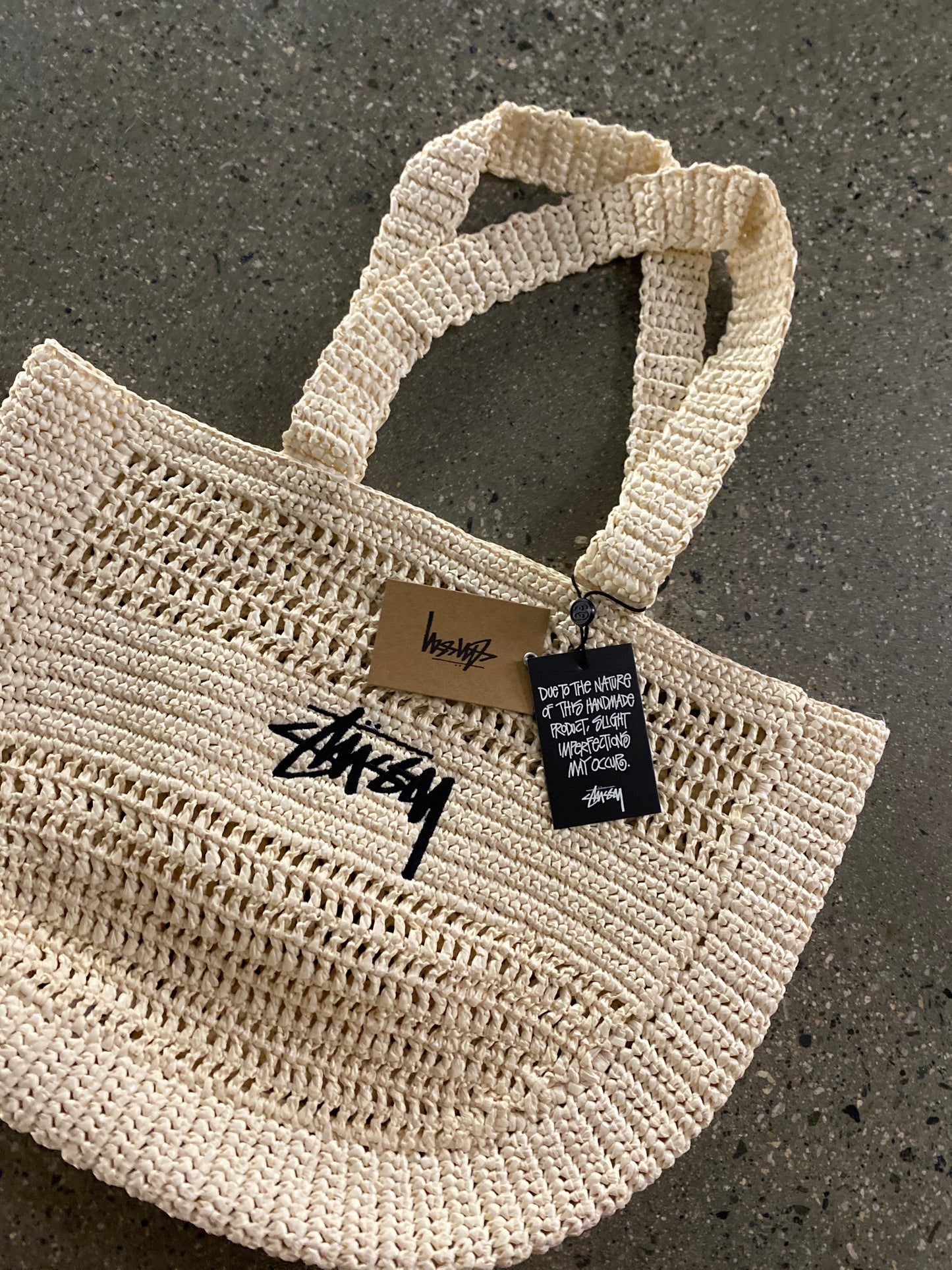 (OS) BNWT Stussy Raffia Crochet Bag