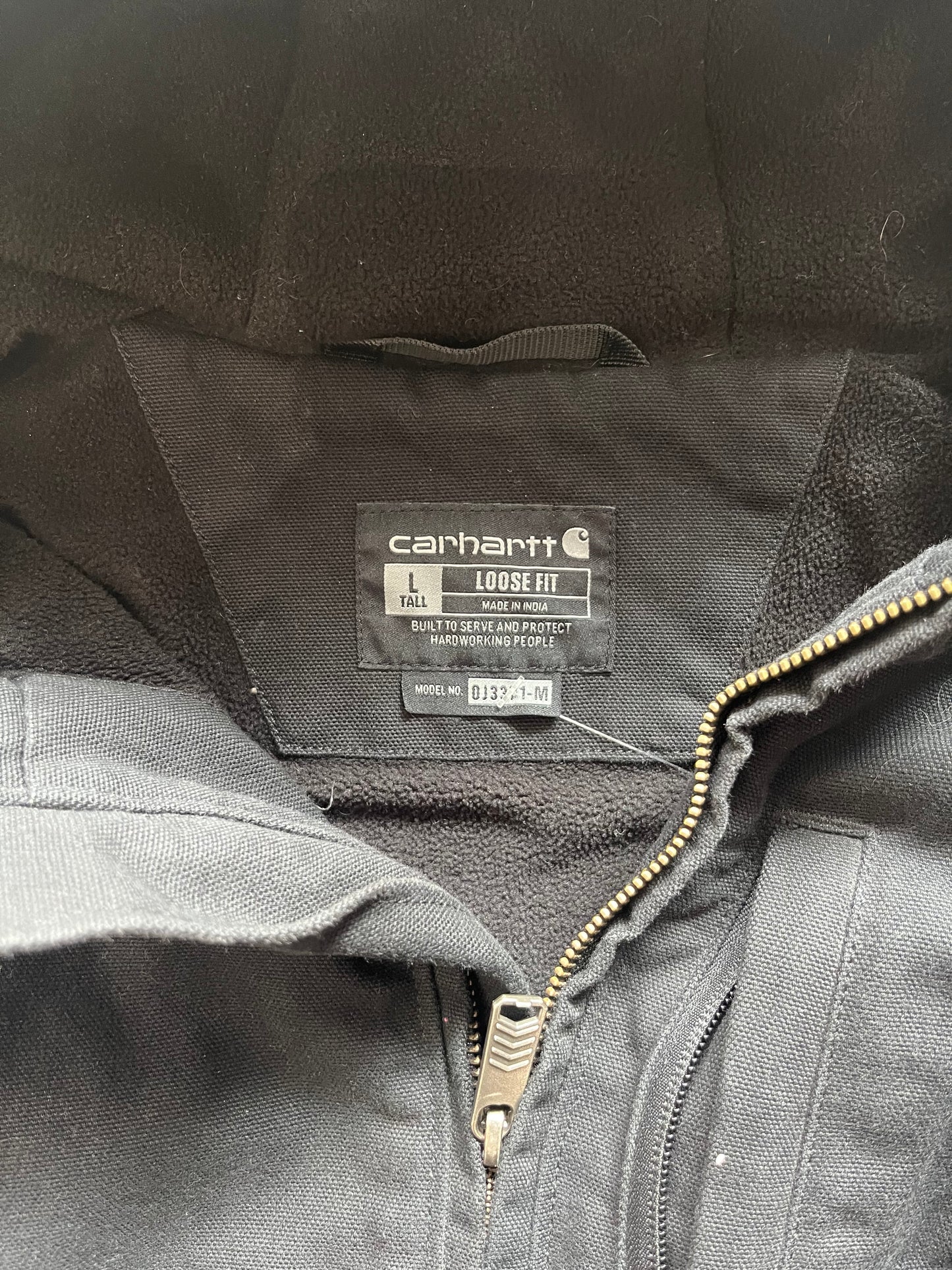 (L) Carhartt Black Swing Hooded Jkt