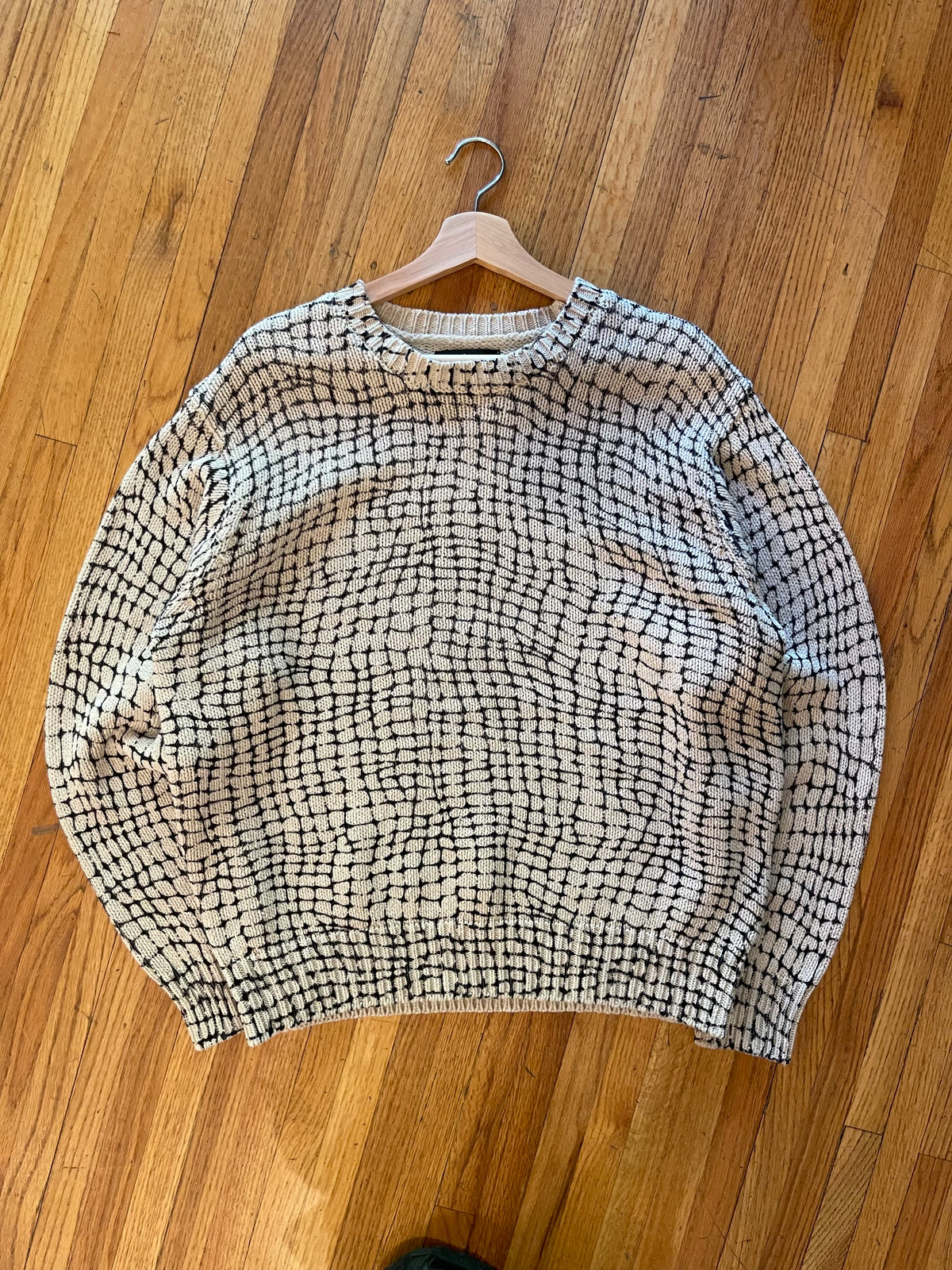 (M) Stussy Mesh Print Sweater ( Retails for $205)