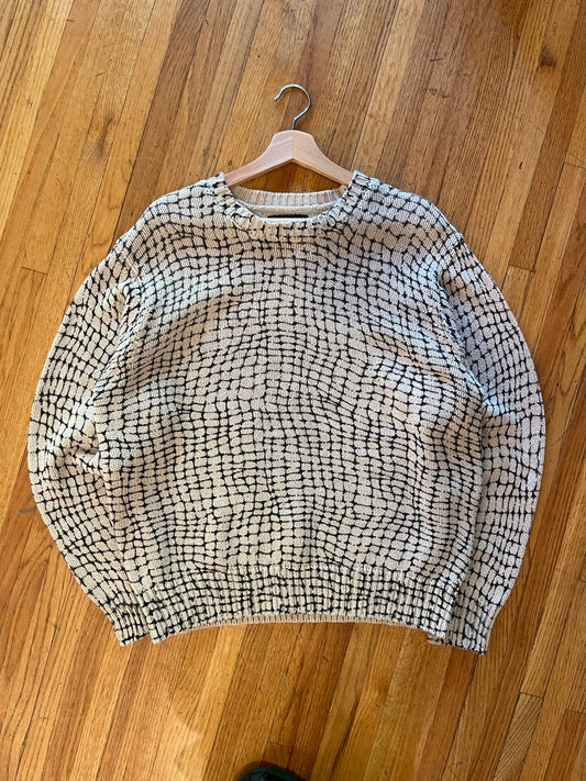 (M) Stussy Mesh Print Sweater ( Retails for $205)