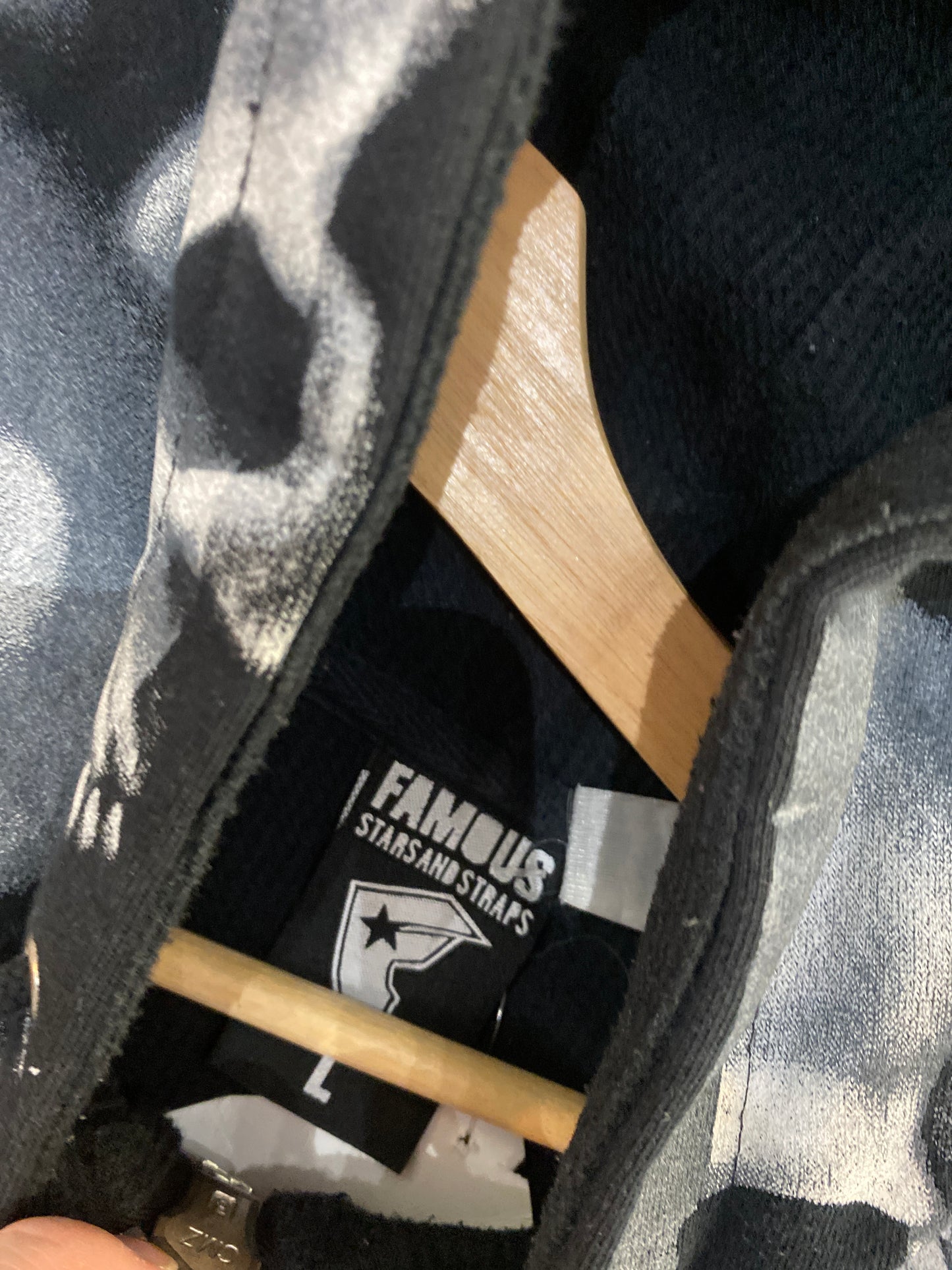 (L) Famous Stars and Straps Skull AOP Hoodie