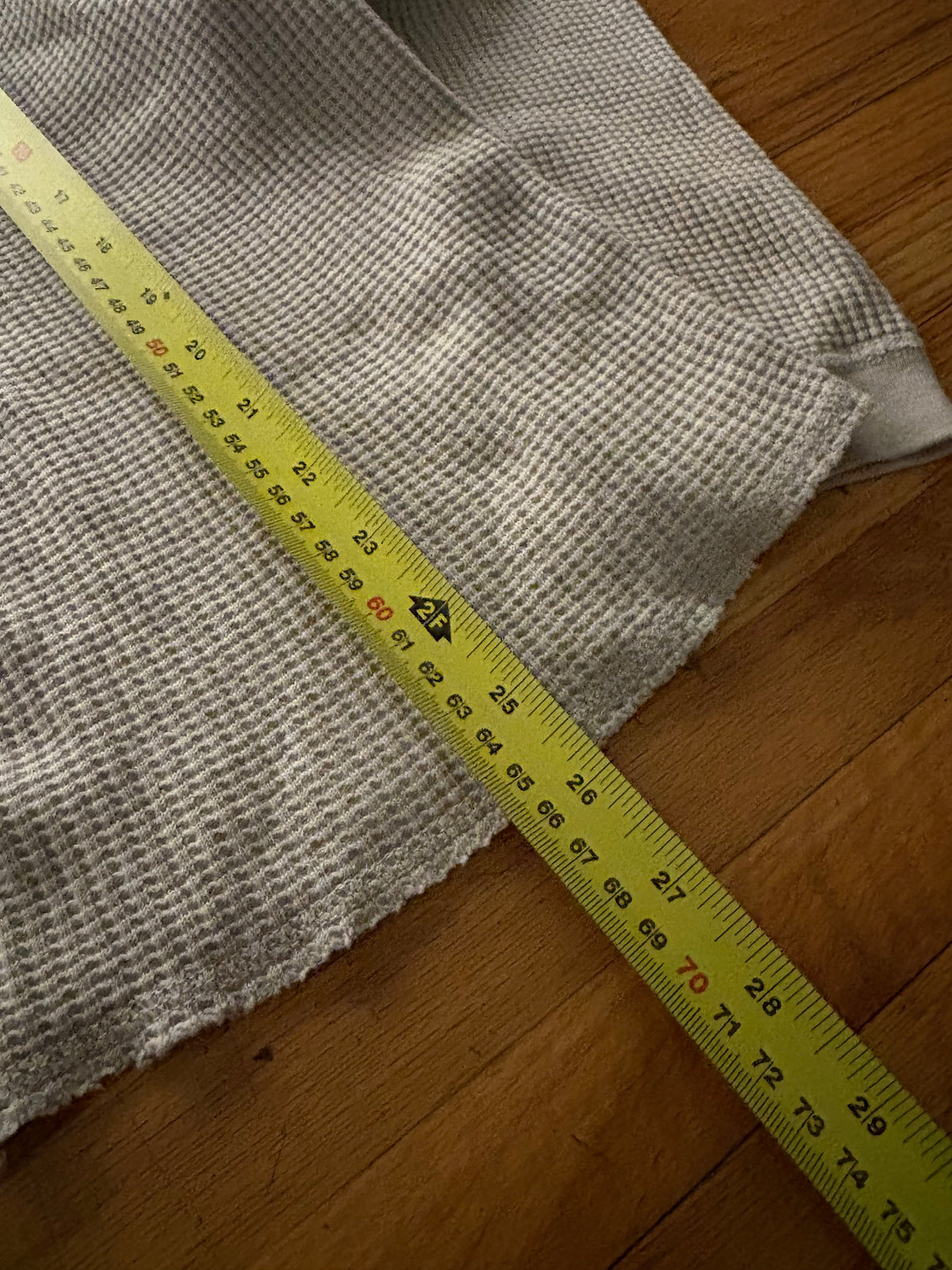 (M) Stussy Thermal Waffle Knit Longsleeve Beige