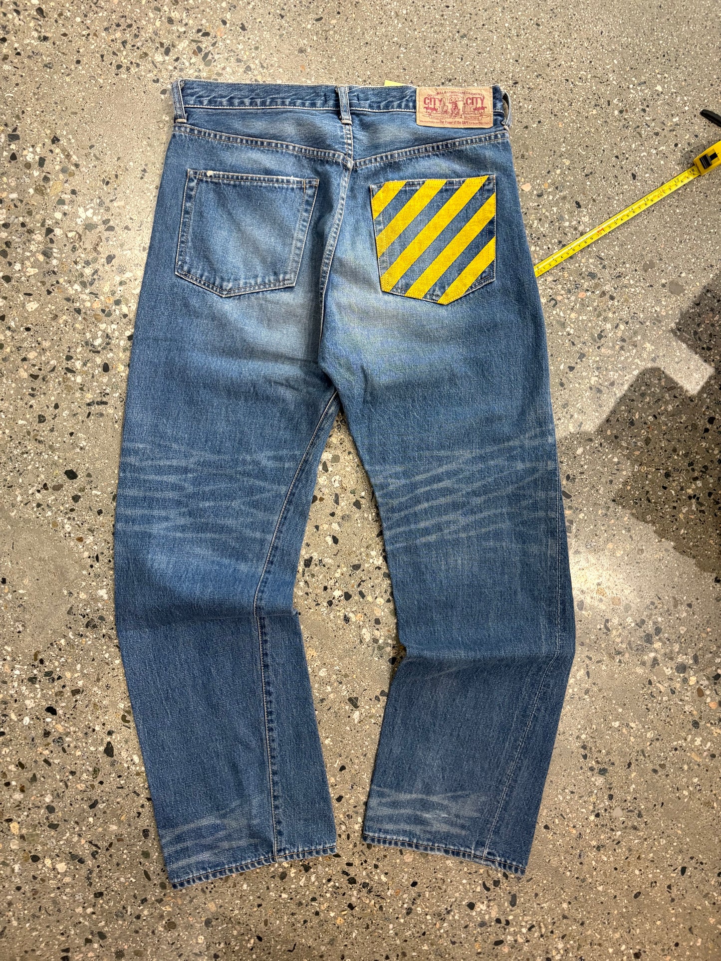 36” Early 2000s Bape Sad Face Jeans