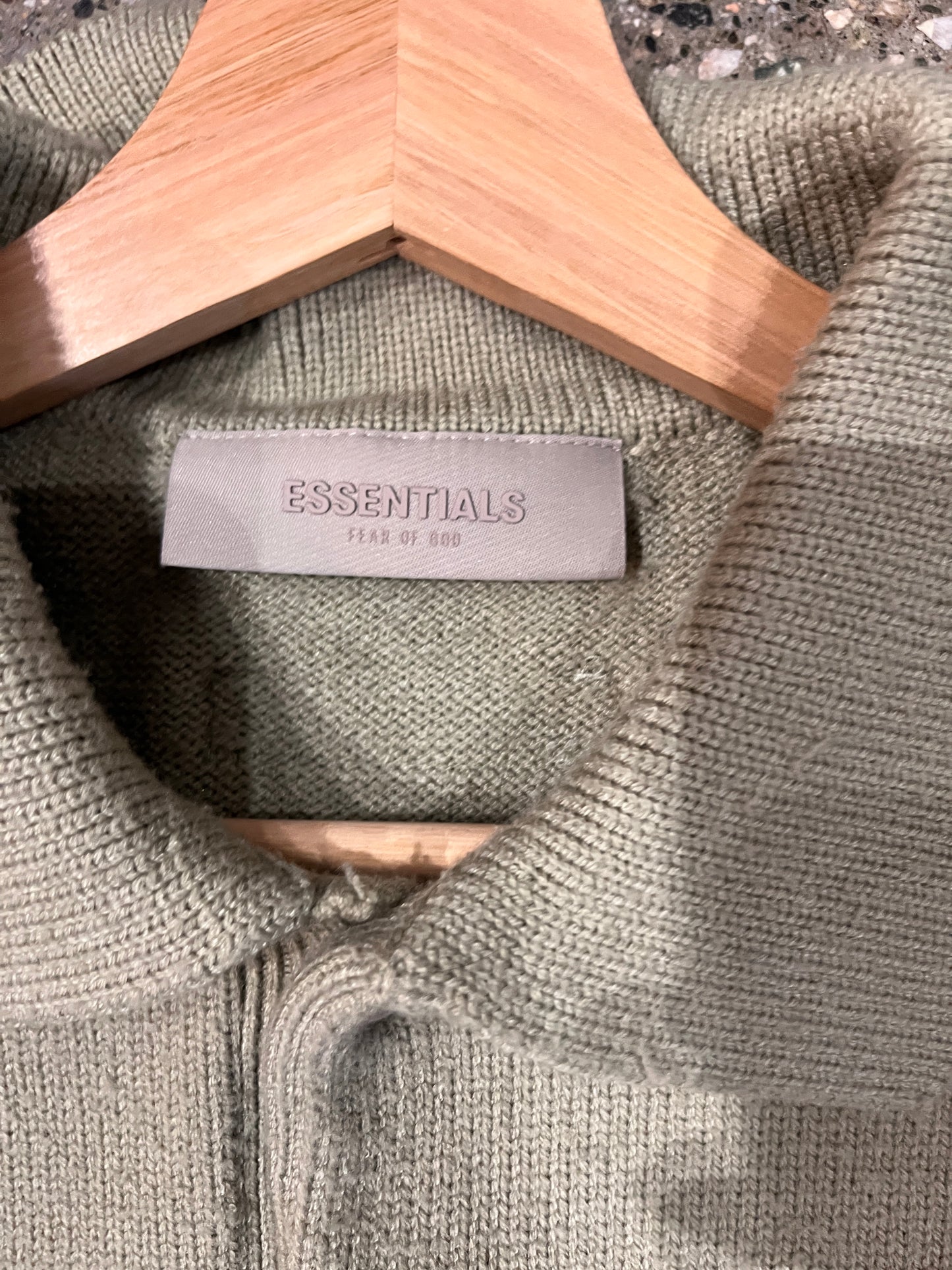 (XS) Essentials Sage Green Knit Polo