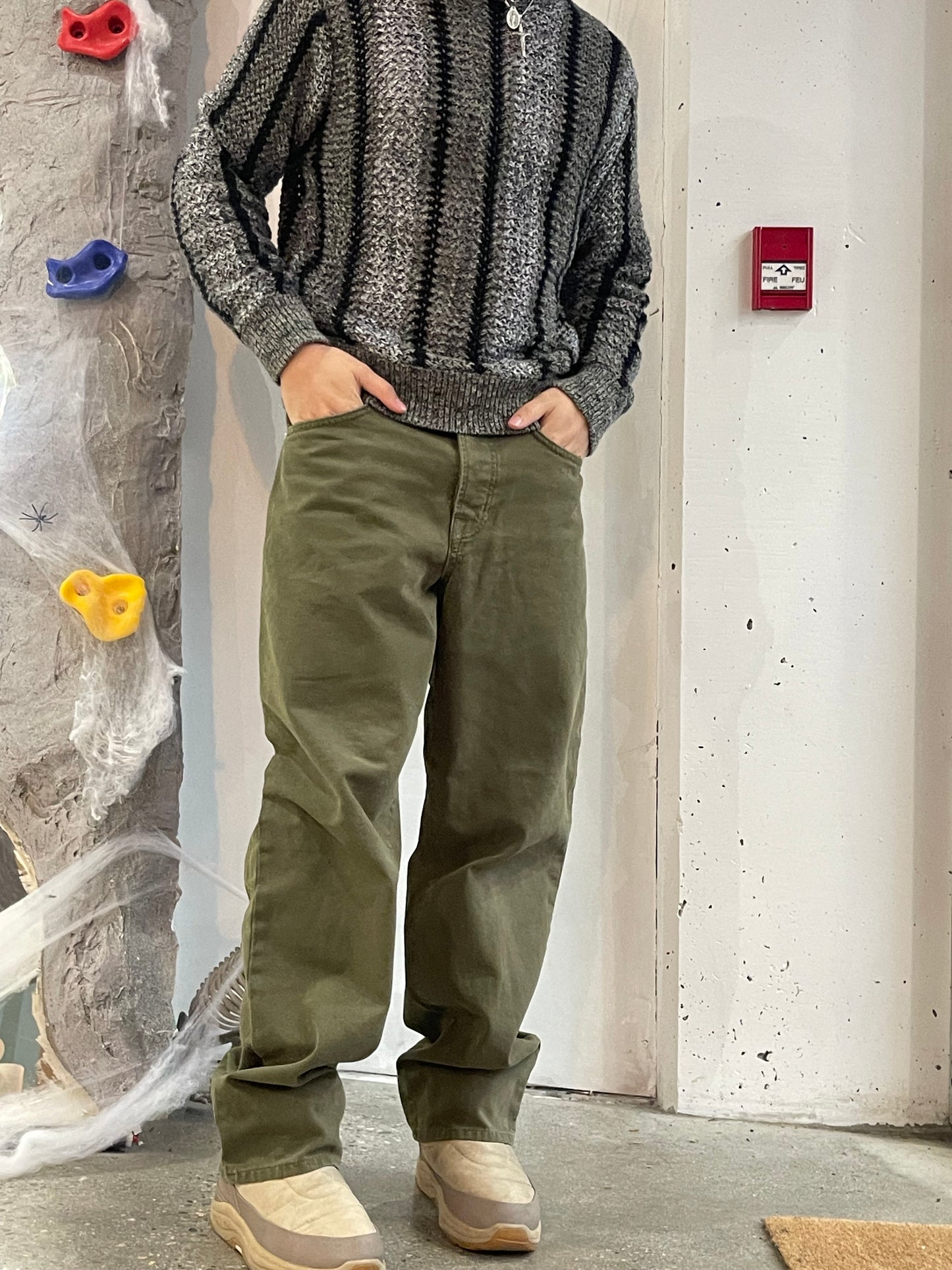 (28”) Stussy Olive Big Ol jeans