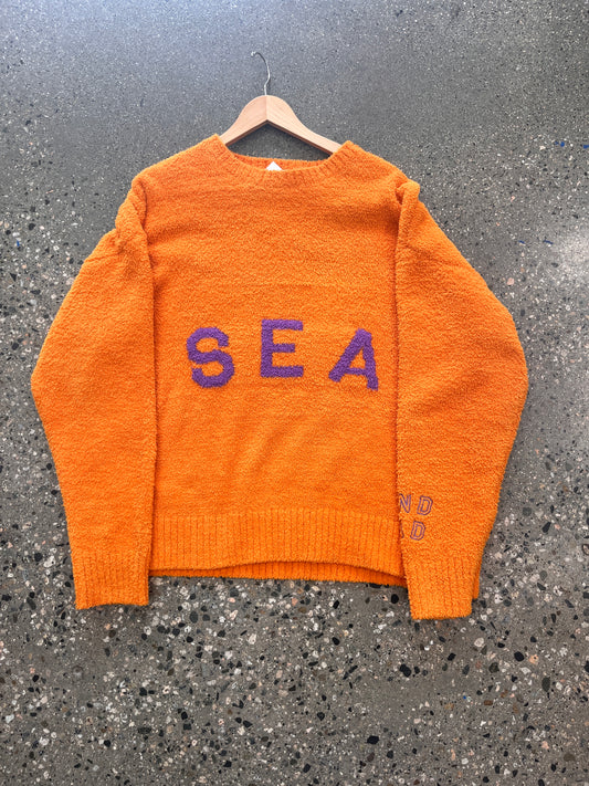 (L/XL) Wind and Sea x nestwell Orange Knit Pullover