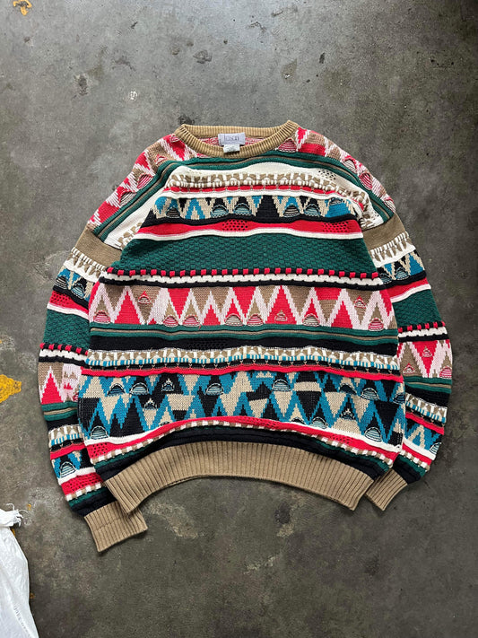 (2X) 90’s Tosani 3D Coogi Style Knit