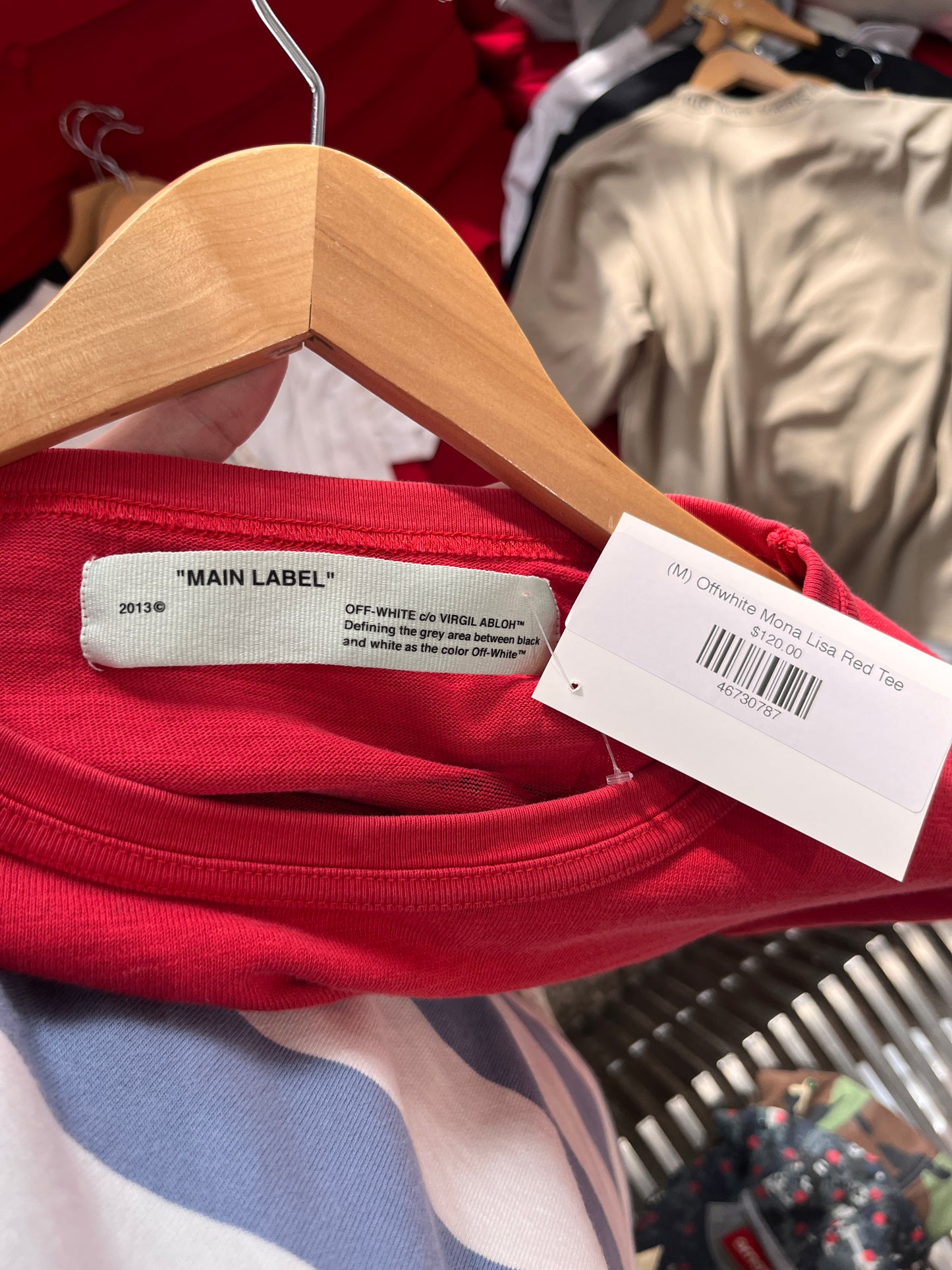 (M) Offwhite Mona Lisa Red Tee