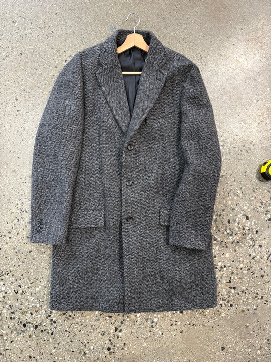 (XL) Vintage Harris Tweed Overcoat Blazer