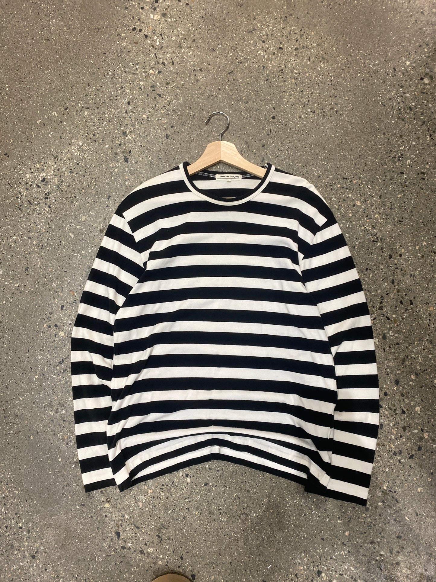 (S) CDG STRIPED LS