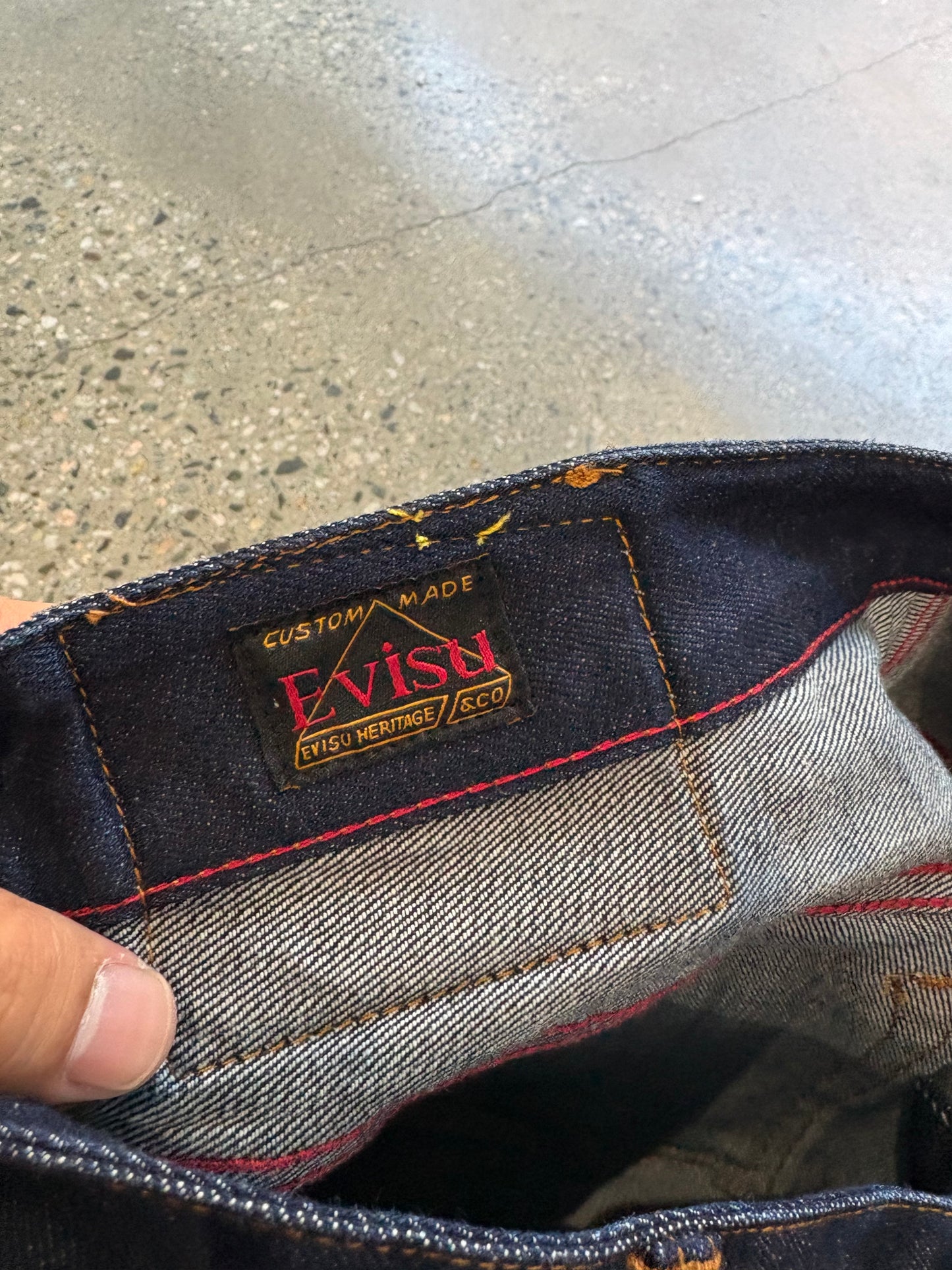 (33”W) Evisu Dark Indigo Jorts