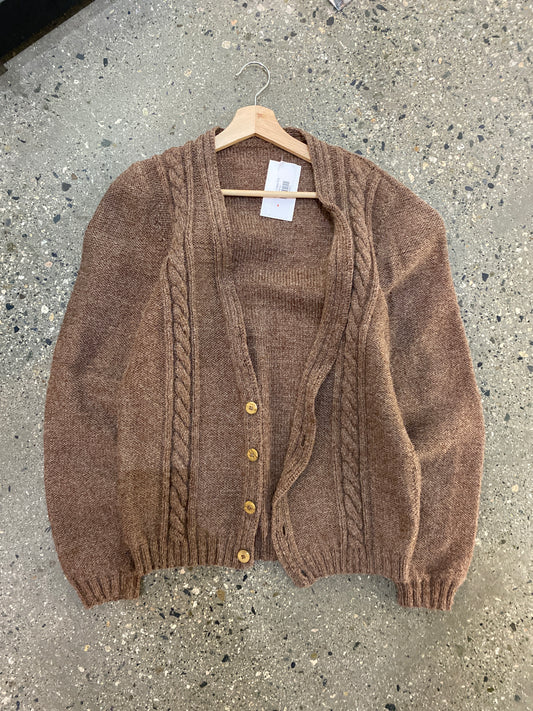 (XS/S) Brown Cable Knit