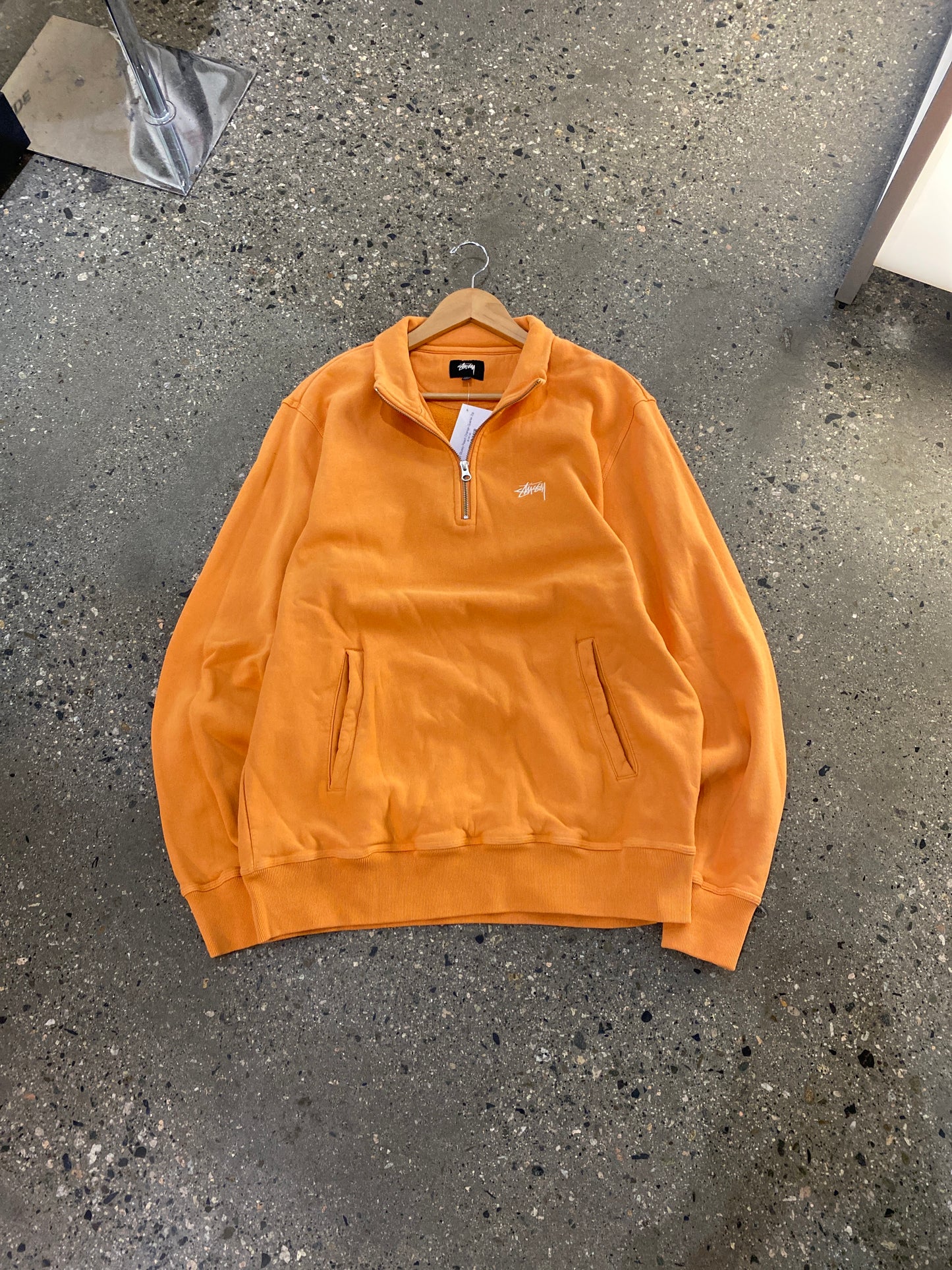 (XL) Stussy Peach Orange Quarter Zip