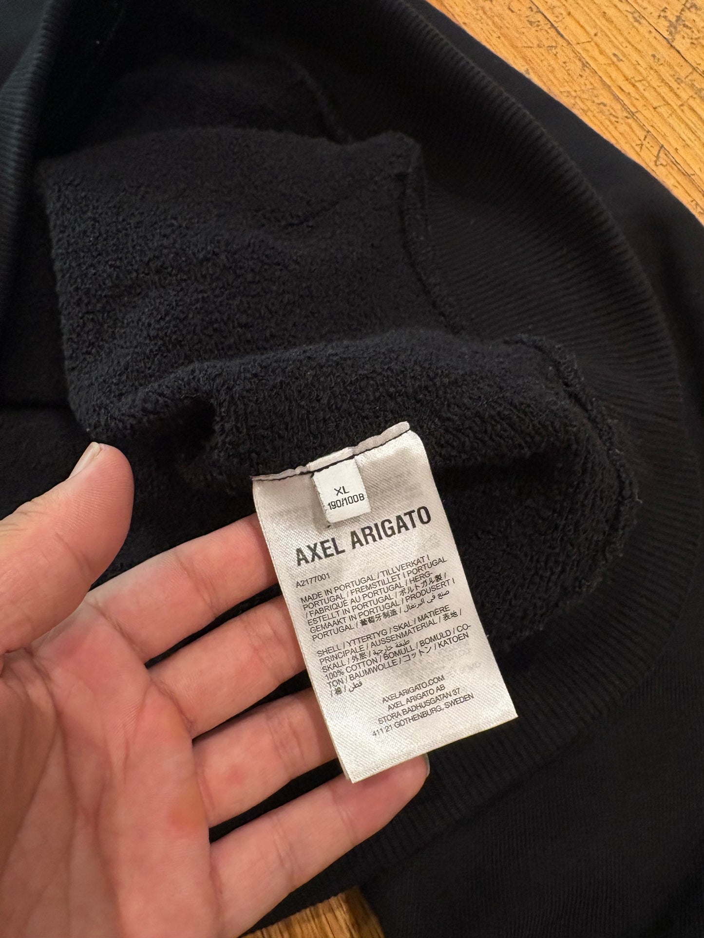 (XL) Axel Arigato Heavy Terry Cotton Zip