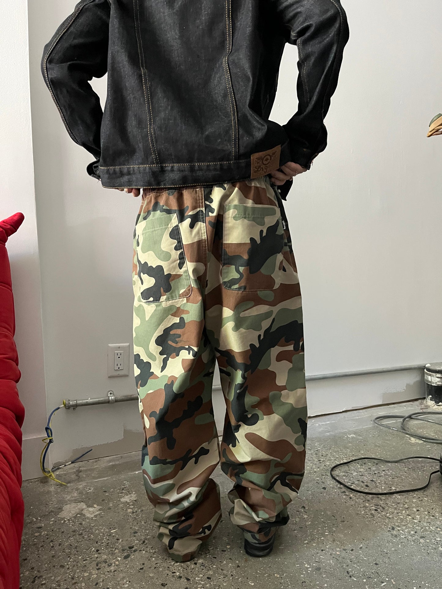 (L) Stussy Baggy Camo Ripstop Pants