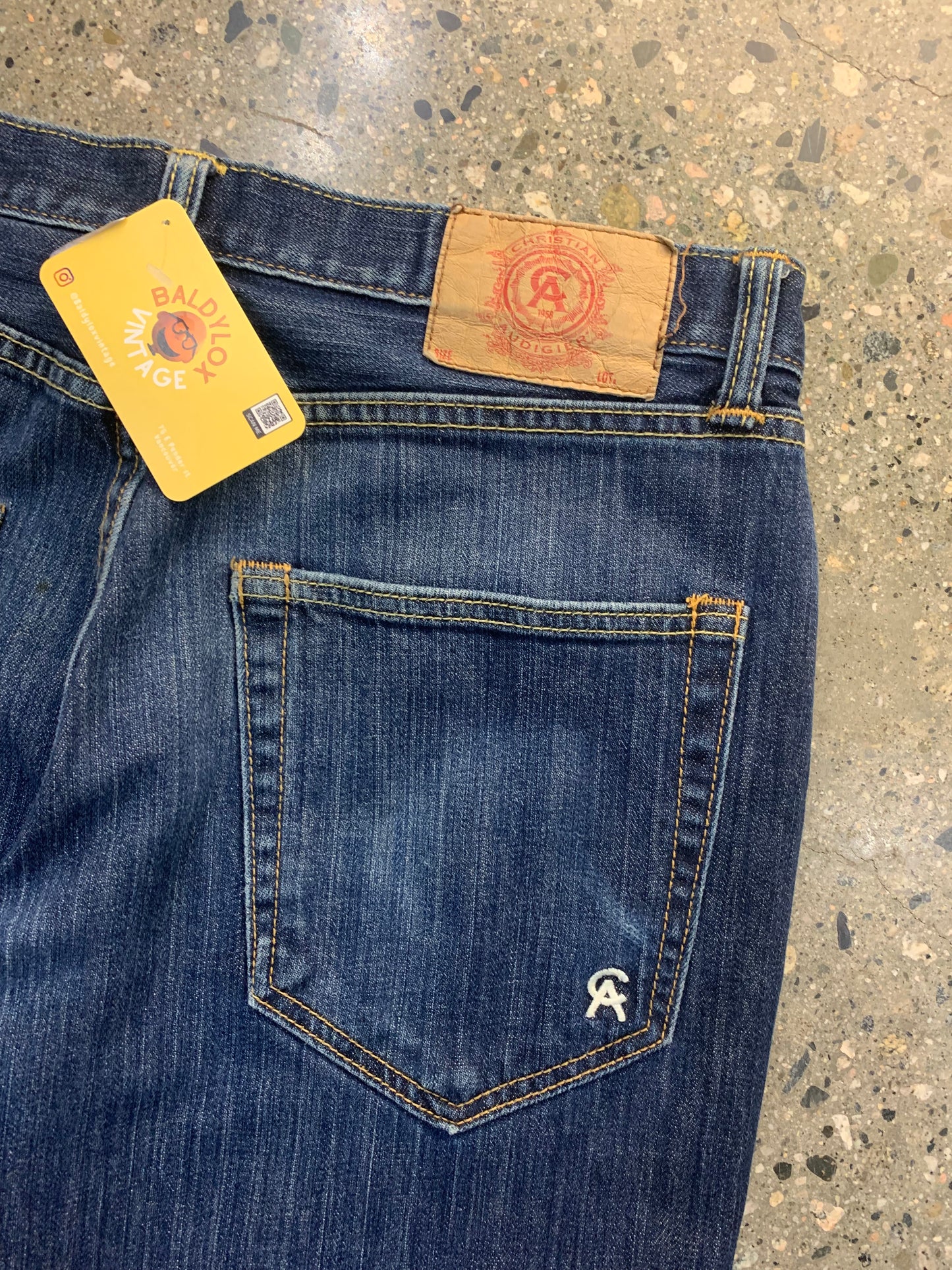 32x30 Christian Audigier Navy Jeans