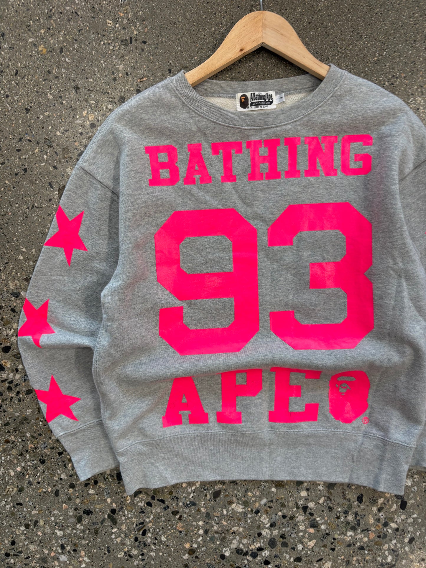(S) 2007 Bape Neon Pink Crewneck