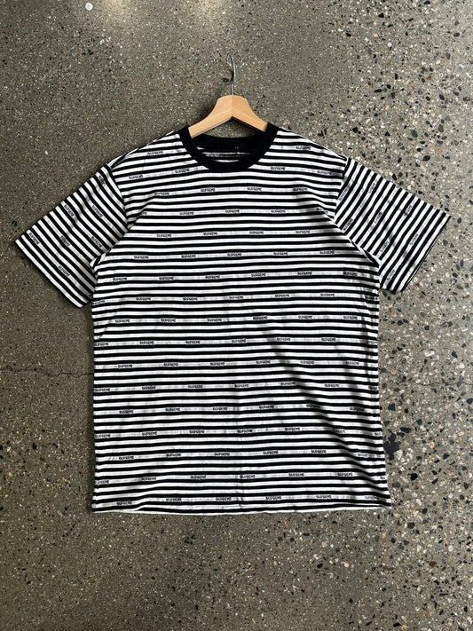 Supreme Striped LOGO Tee
