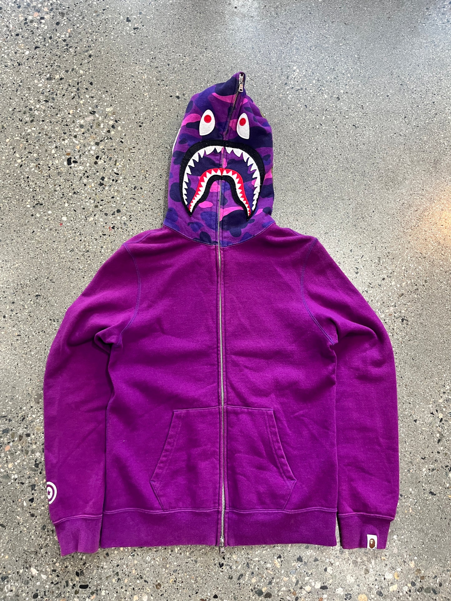 (Womens S) Bape Shark Full Zip Purple