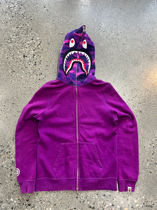 (Womens S) Bape Shark Full Zip Purple