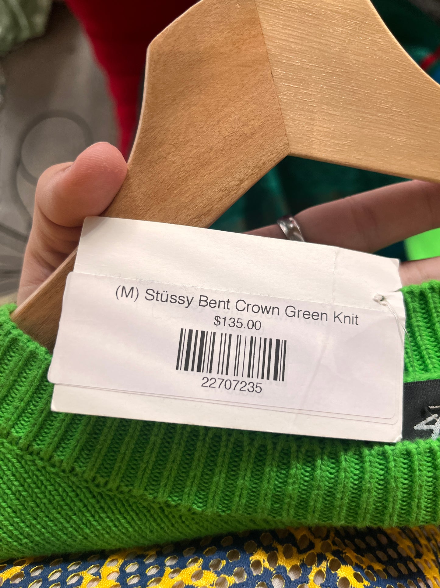 (M) Stüssy Bent Crown Green Knit