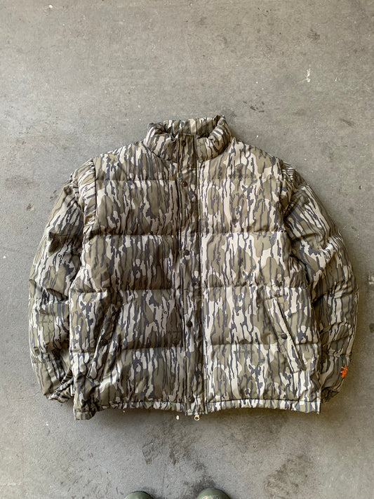 (M/L) Stussy Mossy Oak Bark Puffer Jkt