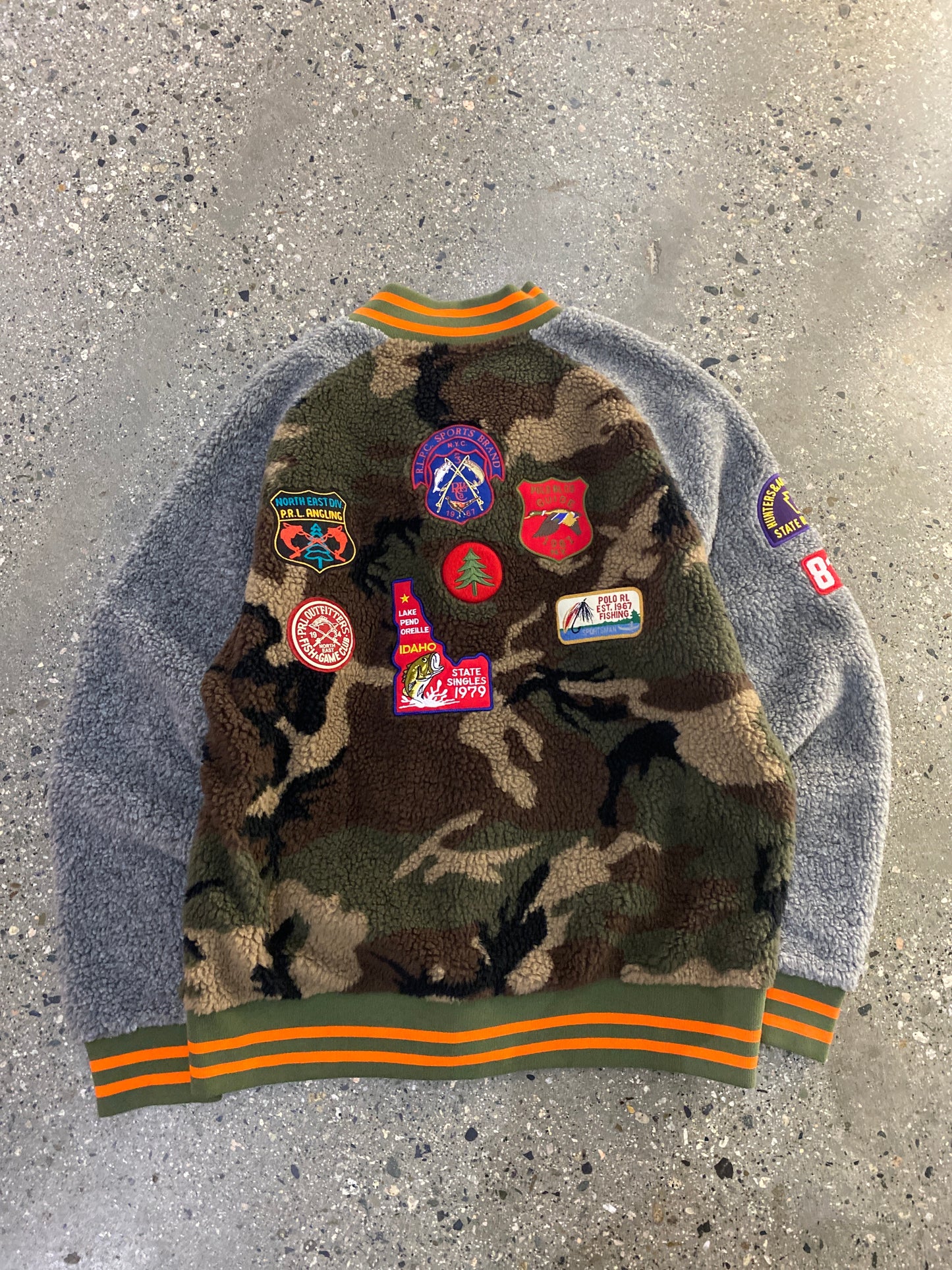 (L) Camo Polo Fleece Varsity