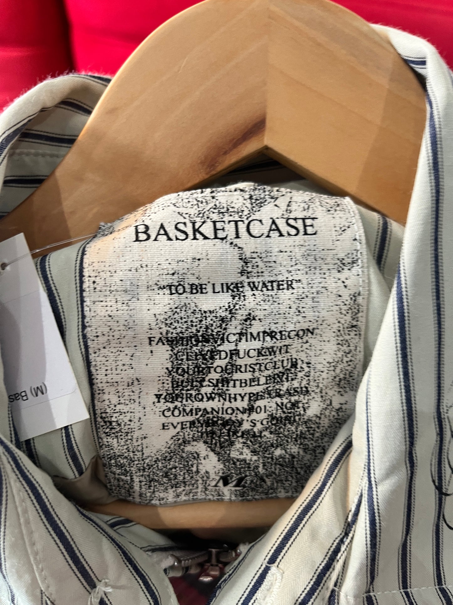 (M) Basketcase Gallery Striped Cropped Jacket