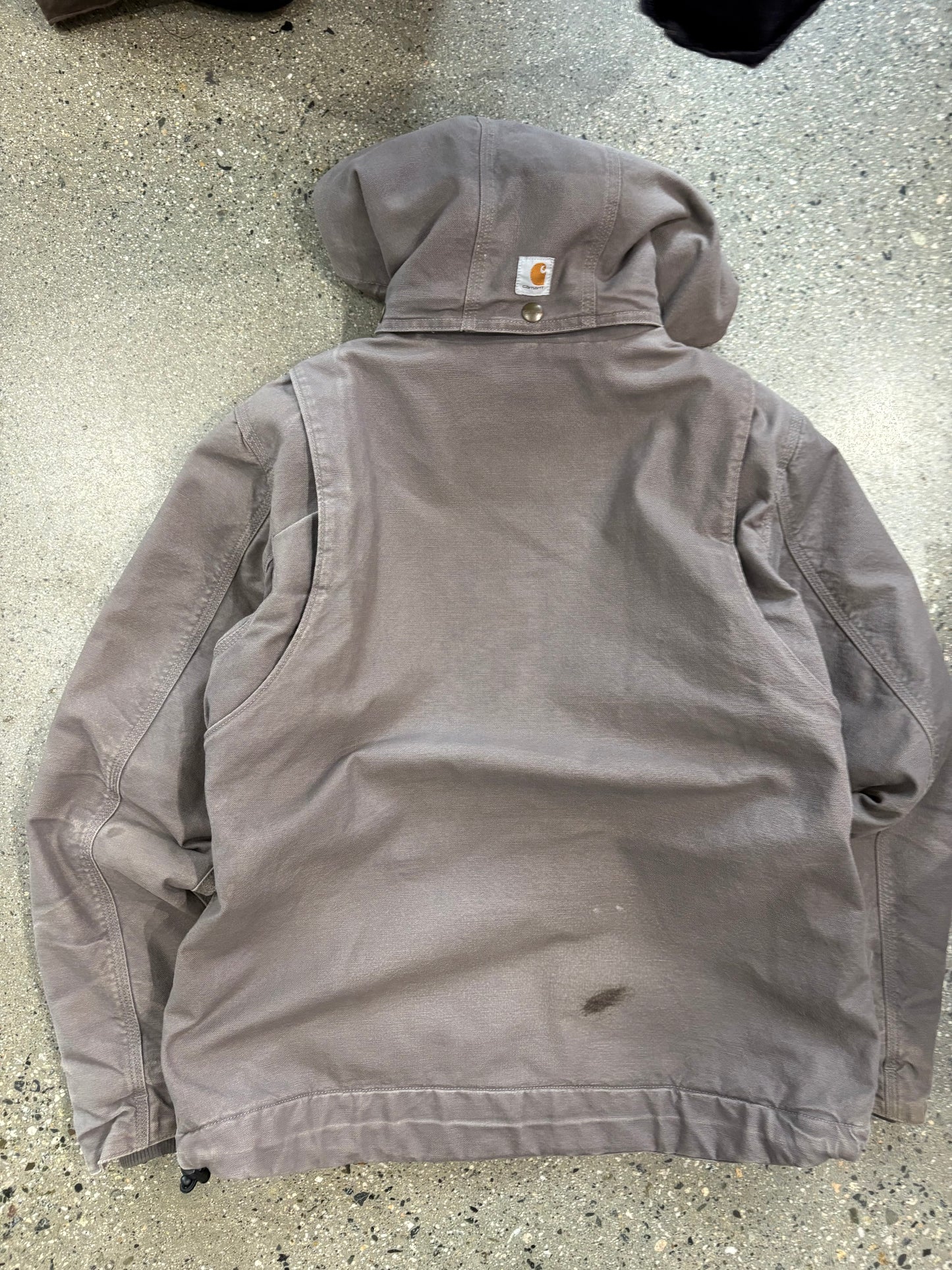 (L) Grey Utility Hooded Carhartt Jacket